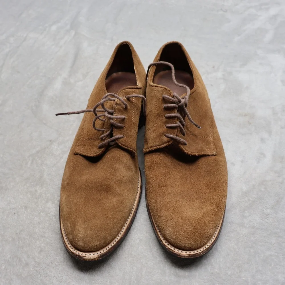 Thursday Boots Mens 10 Oxford Shoes Brown Statesman Suede Handcrafted Timeless